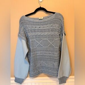 BiBi Women's Soft Blue Knit Sweater